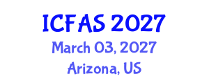 International Conference on Fisheries and Aquatic Sciences (ICFAS) March 03, 2027 - Arizona, United States International Conference on Fisheries and Aquatic Sciences (ICFAS) March 03, 2027 - Arizona, United States