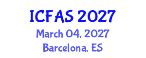 International Conference on Fisheries and Aquatic Sciences (ICFAS) March 04, 2027 - Barcelona, Spain International Conference on Fisheries and Aquatic Sciences (ICFAS) March 04, 2027 - Barcelona, Spain