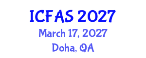 International Conference on Fisheries and Aquatic Sciences (ICFAS) March 17, 2027 - Doha, Qatar International Conference on Fisheries and Aquatic Sciences (ICFAS) March 17, 2027 - Doha, Qatar