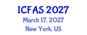 International Conference on Fisheries and Aquatic Sciences (ICFAS) March 17, 2027 - New York, United States International Conference on Fisheries and Aquatic Sciences (ICFAS) March 17, 2027 - New York, United States