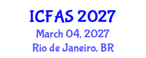 International Conference on Fisheries and Aquatic Sciences (ICFAS) March 04, 2027 - Rio de Janeiro, Brazil International Conference on Fisheries and Aquatic Sciences (ICFAS) March 04, 2027 - Rio de Janeiro, Brazil