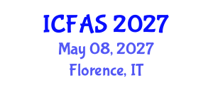 International Conference on Fisheries and Aquatic Sciences (ICFAS) May 08, 2027 - Florence, Italy International Conference on Fisheries and Aquatic Sciences (ICFAS) May 08, 2027 - Florence, Italy
