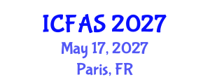 International Conference on Fisheries and Aquatic Sciences (ICFAS) May 17, 2027 - Paris, France International Conference on Fisheries and Aquatic Sciences (ICFAS) May 17, 2027 - Paris, France