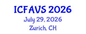 International Conference on Fisheries, Animal and Veterinary Sciences (ICFAVS) July 29, 2026 - Zurich, Switzerland