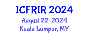 International Conference on Flood Recovery, Innovation and Response (ICFRIR) August 22, 2024 - Kuala Lumpur, Malaysia