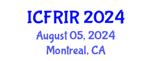 International Conference on Flood Recovery, Innovation and Response (ICFRIR) August 05, 2024 - Montreal, Canada