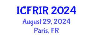 International Conference on Flood Recovery, Innovation and Response (ICFRIR) August 29, 2024 - Paris, France