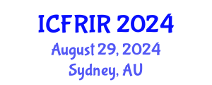 International Conference on Flood Recovery, Innovation and Response (ICFRIR) August 29, 2024 - Sydney, Australia