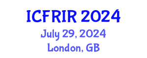 International Conference on Flood Recovery, Innovation and Response (ICFRIR) July 29, 2024 - London, United Kingdom