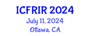 International Conference on Flood Recovery, Innovation and Response (ICFRIR) July 11, 2024 - Ottawa, Canada