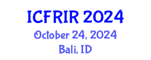 International Conference on Flood Recovery, Innovation and Response (ICFRIR) October 24, 2024 - Bali, Indonesia