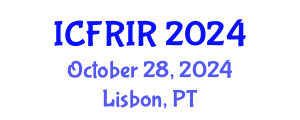International Conference on Flood Recovery, Innovation and Response (ICFRIR) October 28, 2024 - Lisbon, Portugal