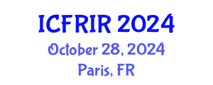 International Conference on Flood Recovery, Innovation and Response (ICFRIR) October 28, 2024 - Paris, France