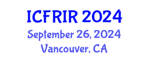 International Conference on Flood Recovery, Innovation and Response (ICFRIR) September 26, 2024 - Vancouver, Canada