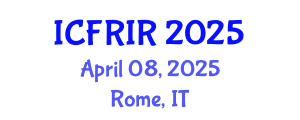 International Conference on Flood Recovery, Innovation and Response (ICFRIR) April 08, 2025 - Rome, Italy