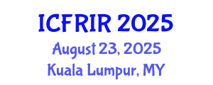 International Conference on Flood Recovery, Innovation and Response (ICFRIR) August 23, 2025 - Kuala Lumpur, Malaysia