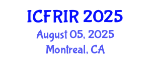 International Conference on Flood Recovery, Innovation and Response (ICFRIR) August 05, 2025 - Montreal, Canada