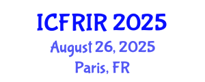 International Conference on Flood Recovery, Innovation and Response (ICFRIR) August 26, 2025 - Paris, France