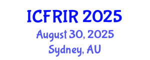 International Conference on Flood Recovery, Innovation and Response (ICFRIR) August 30, 2025 - Sydney, Australia