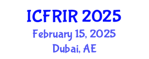 International Conference on Flood Recovery, Innovation and Response (ICFRIR) February 15, 2025 - Dubai, United Arab Emirates