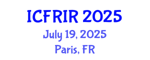 International Conference on Flood Recovery, Innovation and Response (ICFRIR) July 19, 2025 - Paris, France