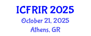 International Conference on Flood Recovery, Innovation and Response (ICFRIR) October 21, 2025 - Athens, Greece