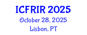 International Conference on Flood Recovery, Innovation and Response (ICFRIR) October 28, 2025 - Lisbon, Portugal