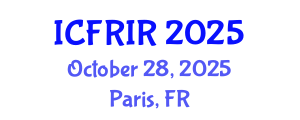 International Conference on Flood Recovery, Innovation and Response (ICFRIR) October 28, 2025 - Paris, France