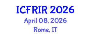 International Conference on Flood Recovery, Innovation and Response (ICFRIR) April 08, 2026 - Rome, Italy