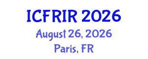 International Conference on Flood Recovery, Innovation and Response (ICFRIR) August 26, 2026 - Paris, France