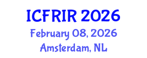 International Conference on Flood Recovery, Innovation and Response (ICFRIR) February 08, 2026 - Amsterdam, Netherlands