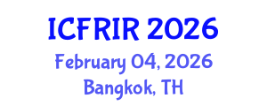 International Conference on Flood Recovery, Innovation and Response (ICFRIR) February 04, 2026 - Bangkok, Thailand