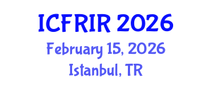 International Conference on Flood Recovery, Innovation and Response (ICFRIR) February 15, 2026 - Istanbul, Turkey