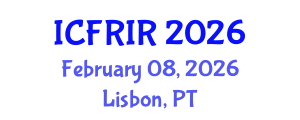 International Conference on Flood Recovery, Innovation and Response (ICFRIR) February 08, 2026 - Lisbon, Portugal