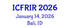 International Conference on Flood Recovery, Innovation and Response (ICFRIR) January 14, 2026 - Bali, Indonesia
