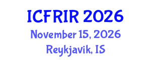 International Conference on Flood Recovery, Innovation and Response (ICFRIR) November 15, 2026 - Reykjavik, Iceland International Conference on Flood Recovery, Innovation and Response (ICFRIR) November 15, 2026 - Reykjavik, Iceland