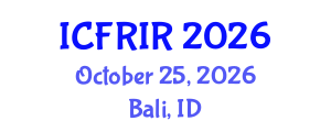 International Conference on Flood Recovery, Innovation and Response (ICFRIR) October 25, 2026 - Bali, Indonesia