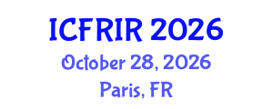 International Conference on Flood Recovery, Innovation and Response (ICFRIR) October 28, 2026 - Paris, France