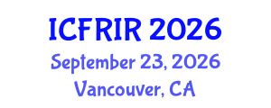 International Conference on Flood Recovery, Innovation and Response (ICFRIR) September 23, 2026 - Vancouver, Canada