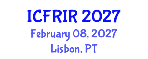 International Conference on Flood Recovery, Innovation and Response (ICFRIR) February 08, 2027 - Lisbon, Portugal International Conference on Flood Recovery, Innovation and Response (ICFRIR) February 08, 2027 - Lisbon, Portugal