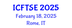 International Conference on Flow Technology, Science and Engineering (ICFTSE) February 18, 2025 - Rome, Italy