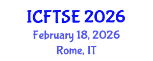International Conference on Flow Technology, Science and Engineering (ICFTSE) February 18, 2026 - Rome, Italy