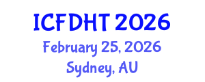 International Conference on Fluid Dynamics and Heat Transfer (ICFDHT) February 25, 2026 - Sydney, Australia