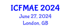 International Conference on Fluid Mechanics and Aerodynamic Engineering (ICFMAE) June 27, 2024 - London, United Kingdom