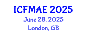 International Conference on Fluid Mechanics and Aerodynamic Engineering (ICFMAE) June 28, 2025 - London, United Kingdom
