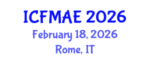 International Conference on Fluid Mechanics and Aerodynamic Engineering (ICFMAE) February 18, 2026 - Rome, Italy