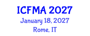 International Conference on Fluid Mechanics and Applications (ICFMA) January 18, 2027 - Rome, Italy International Conference on Fluid Mechanics and Applications (ICFMA) January 18, 2027 - Rome, Italy