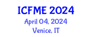 International Conference on Fluid Mechanics and Engineering (ICFME) April 04, 2024 - Venice, Italy