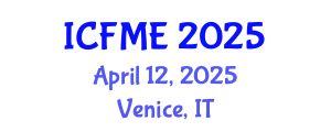International Conference on Fluid Mechanics and Engineering (ICFME) April 12, 2025 - Venice, Italy