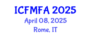 International Conference on Fluid Mechanics and Flow Analysis (ICFMFA) April 08, 2025 - Rome, Italy